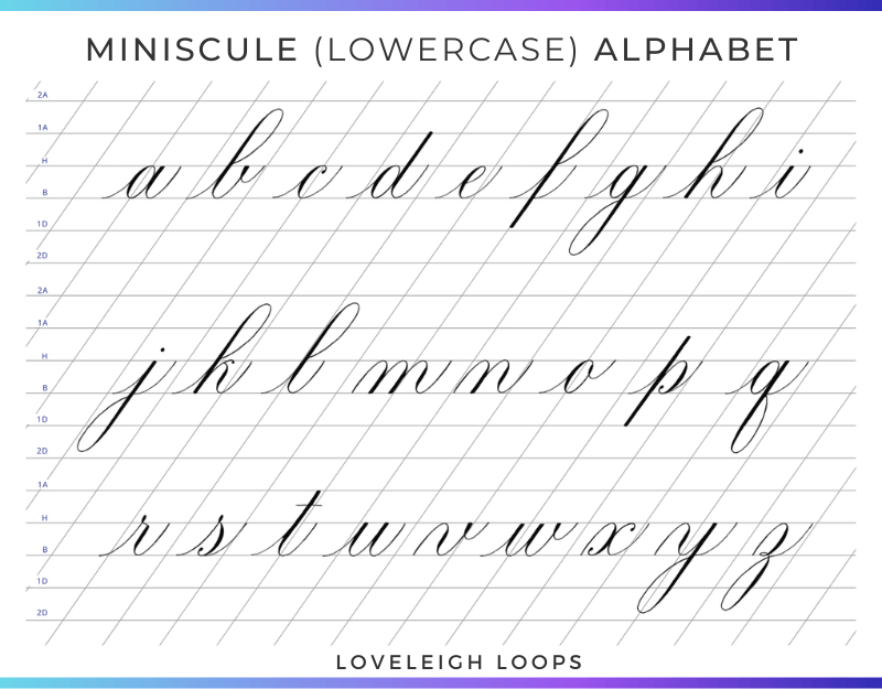 Copperplate Alphabet Letter By Letter [+ Free Worksheet] — Loveleigh Loops